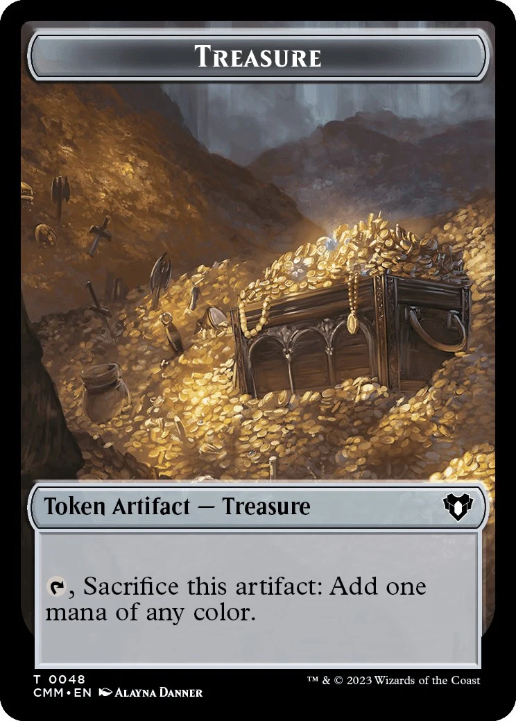 Treasure // Construct (0042) Double-Sided Token (48 // 42) (Commander Masters)
