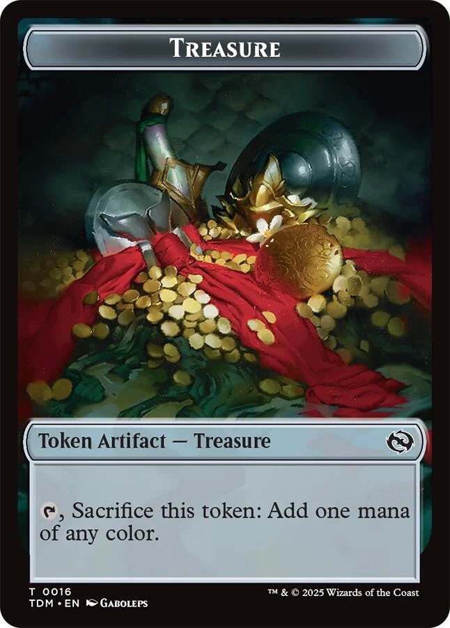 Treasure // Zombie Druid Double-Sided Token (16 // 10)