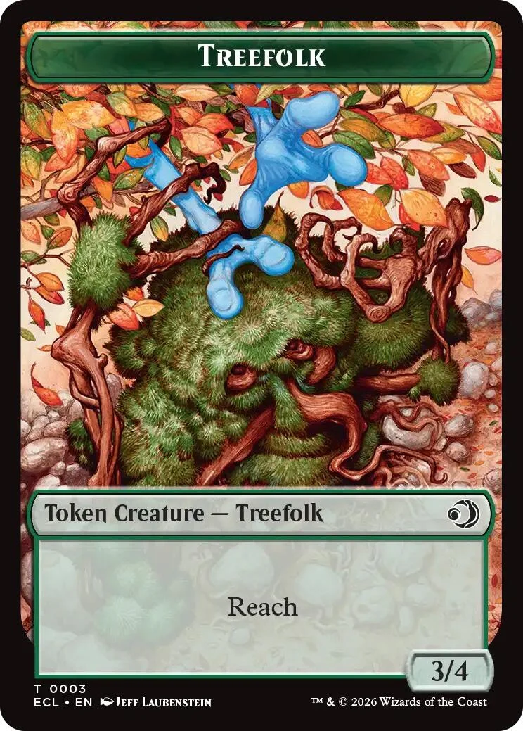 Treefolk // Goblin Double-Sided Token (3 // 6) (Lorwyn Eclipsed)