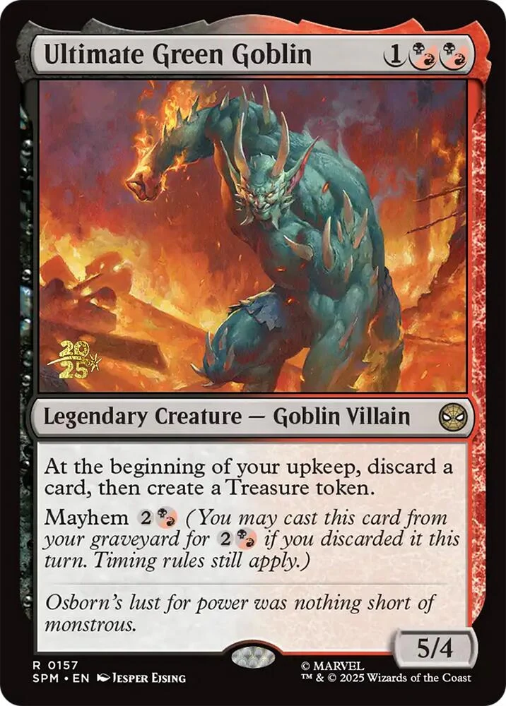 Ultimate Green Goblin (157) (Prerelease Cards)