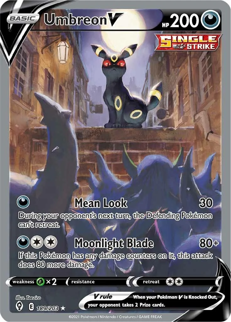 Umbreon V (Alternate Full Art) (189/203) (SWSH07: Evolving Skies)