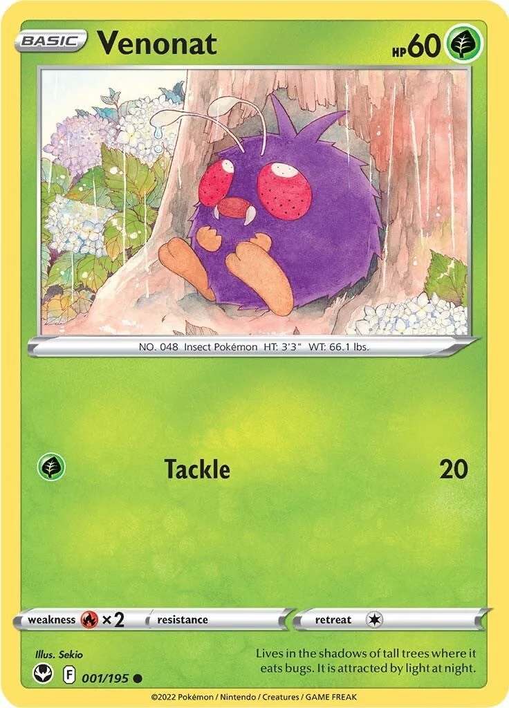 Venonat (001/195) (SWSH12: Silver Tempest)