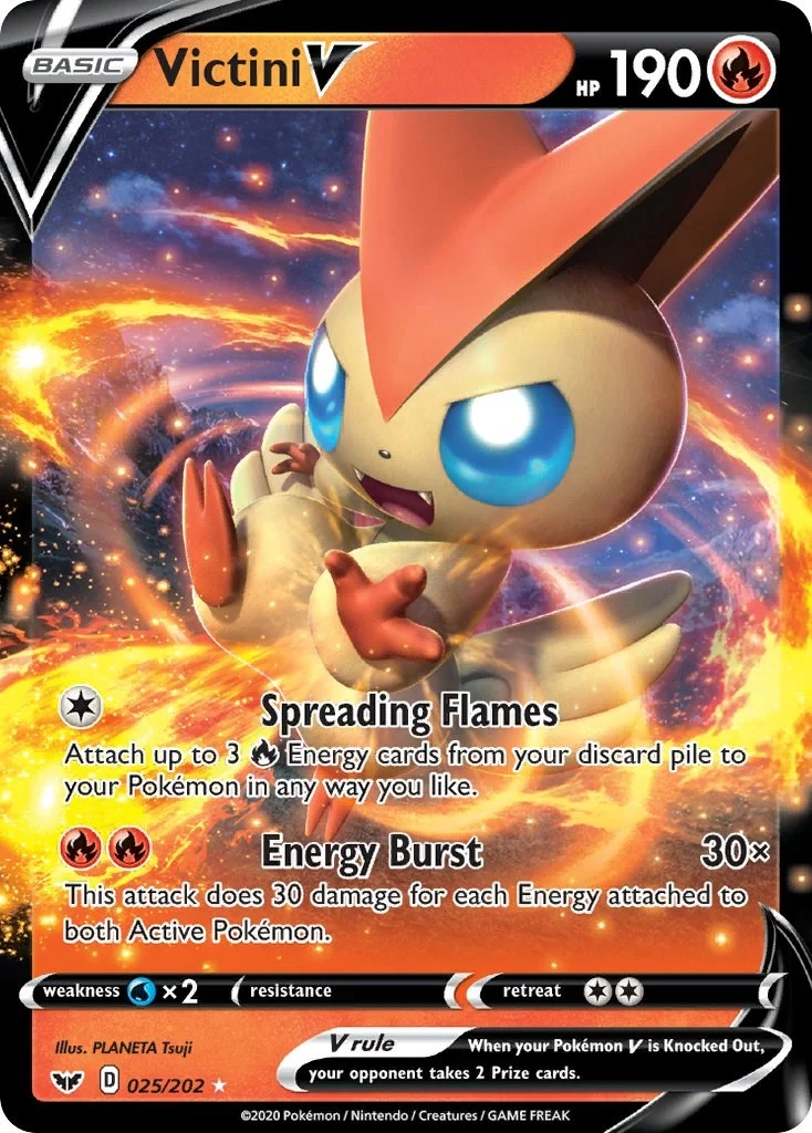 Victini V (025/202) (SWSH01: Sword & Shield Base Set)