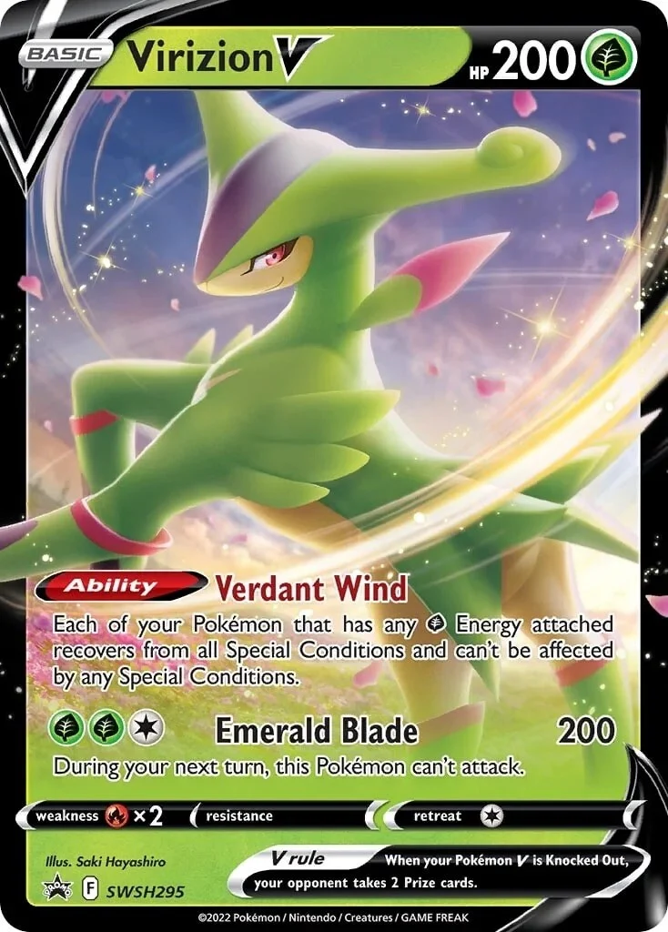 Virizion V - SWSH295 (SWSH295) (SWSH: Sword & Shield Promo Cards)