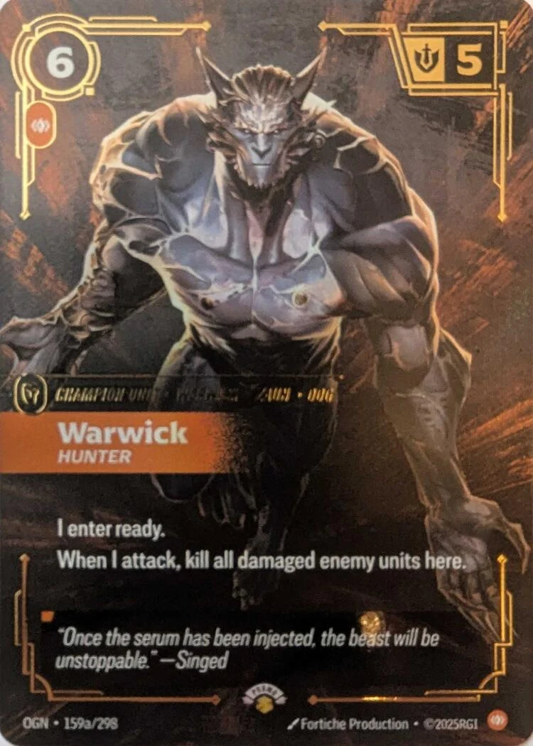 Warwick - Hunter (159a/298) (Riftbound Promotional Cards)