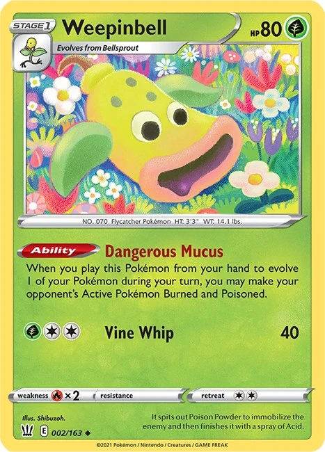 Weepinbell (002/163) (SWSH05: Battle Styles)