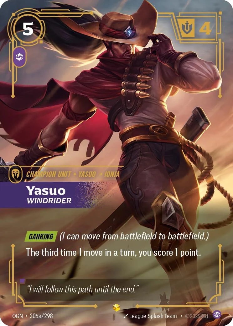 Yasuo - Windrider (Alternate Art) (205a/298) (Origins)