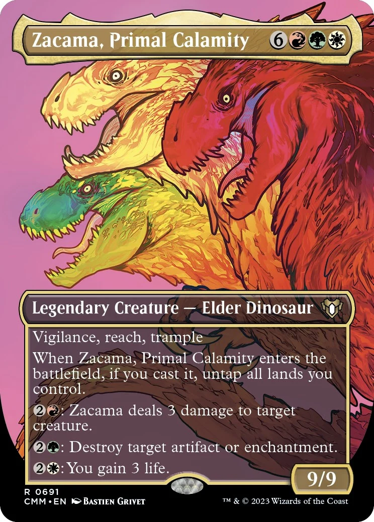 Zacama, Primal Calamity (Borderless) (691) (Commander Masters)