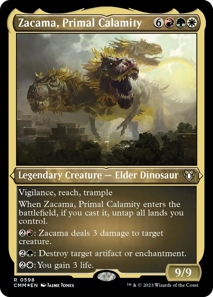 Zacama, Primal Calamity (Foil Etched) (598) (Commander Masters)
