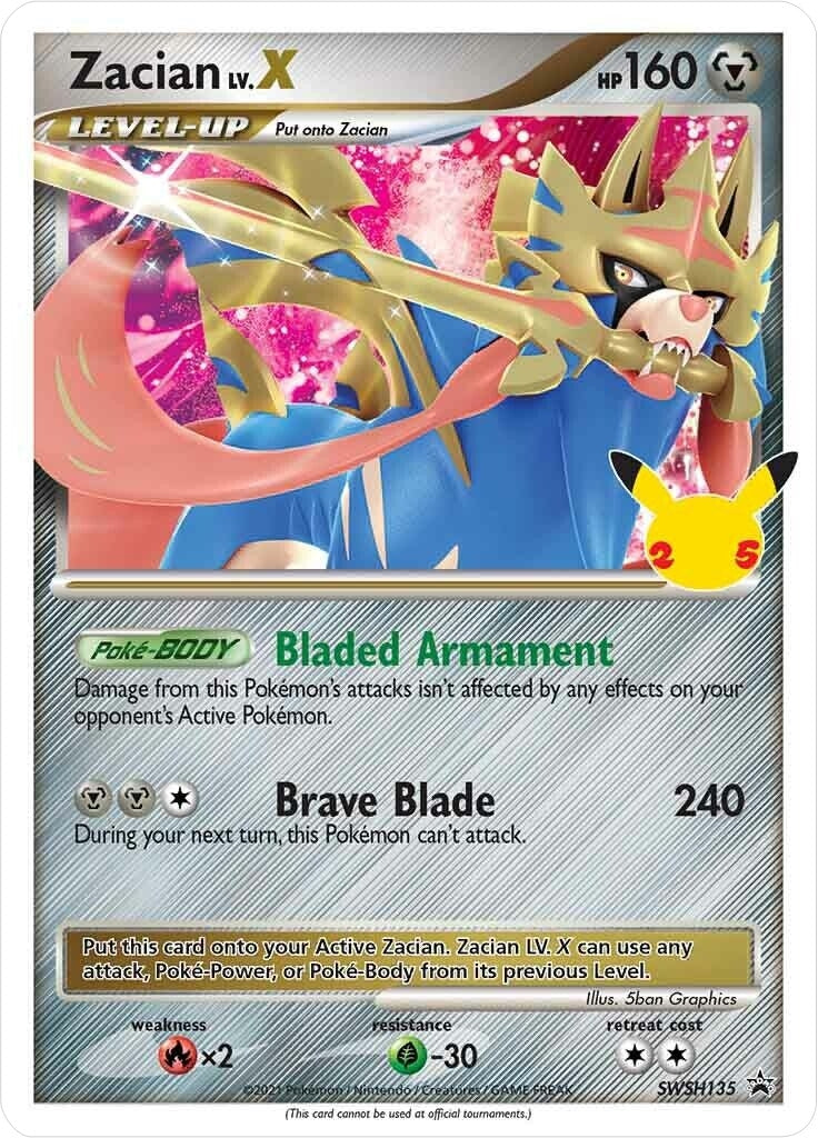 Zacian LV. X - SWSH135 (SWSH135) (SWSH: Sword & Shield Promo Cards)