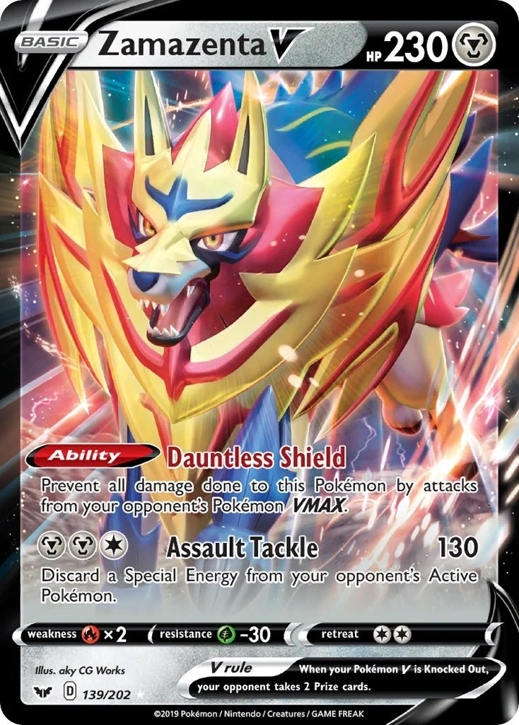 Zamazenta V (139/202) (SWSH01: Sword & Shield Base Set)
