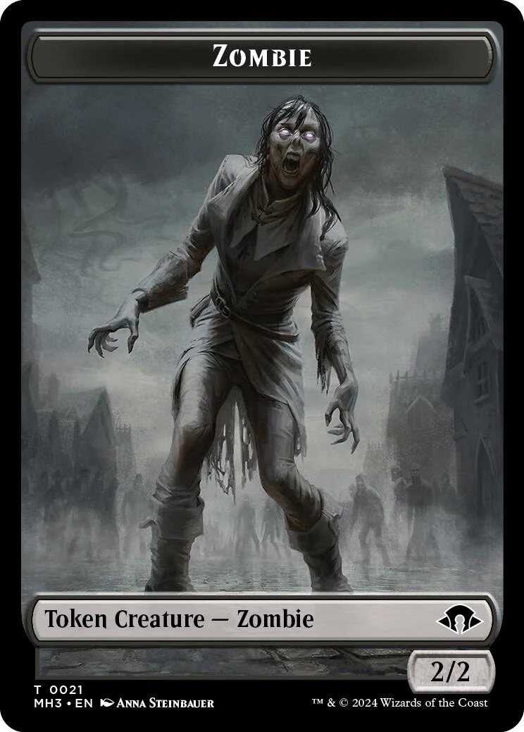 Zombie // Plant Double-Sided Token (21 // 26) (Modern Horizons 3)